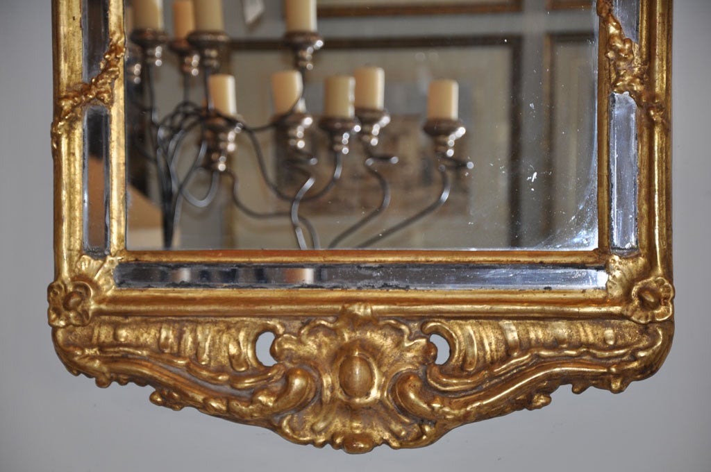 19th Century Swedish Rococo Giltwood Mirror For Sale 2