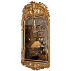 19th Century Swedish Rococo Giltwood Mirror 3