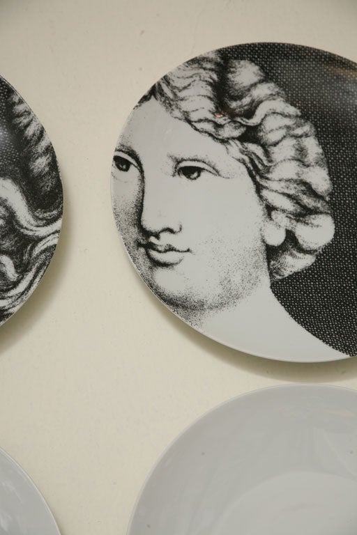 Ceramic Adam & Eve Plates by Piero Fornasetti