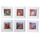 Set of 12 Framed Colorful Lithographs by Luigi Rincicotti