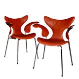 RARE SET OF 8 SEAGULL CHAIRS BY ARNE JACOBSEN