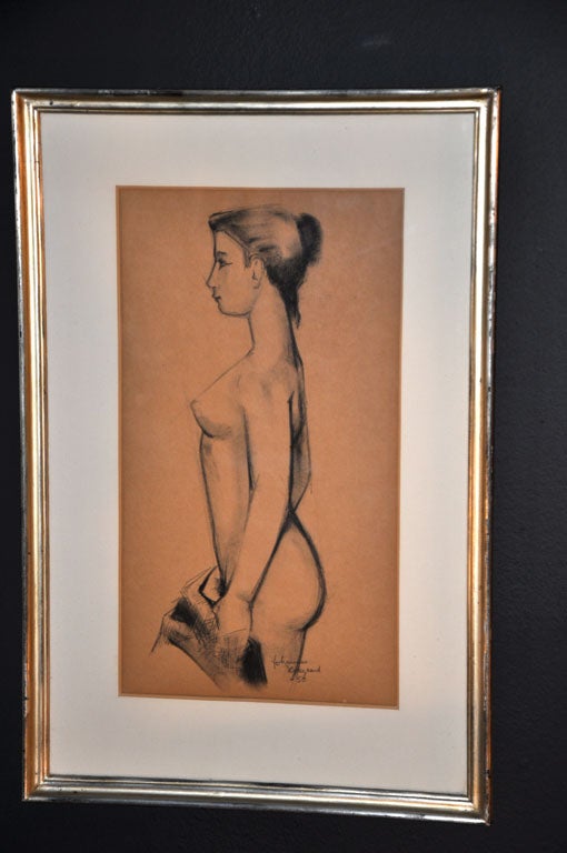 Exhibited with the work of Helge Christoffersen in 1952.

Signed and dated, accompanied by original exhibition catalogue. 

Measurements include frame.