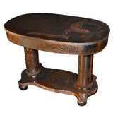 PRIMITIVE METAL FEDERAL TABLE WITH COLUMN LEGS PRIMITIVE METAL FEDERAL TABLE WITH COLUMN LEGS