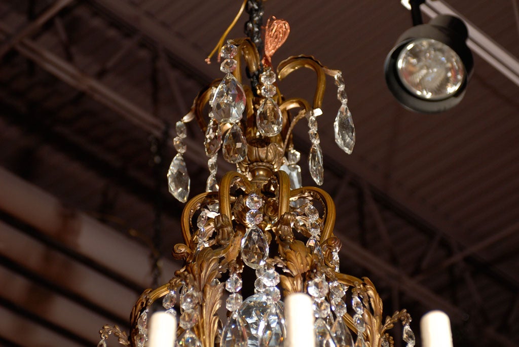 Antique Chandelier. French Cage style chandelier 4