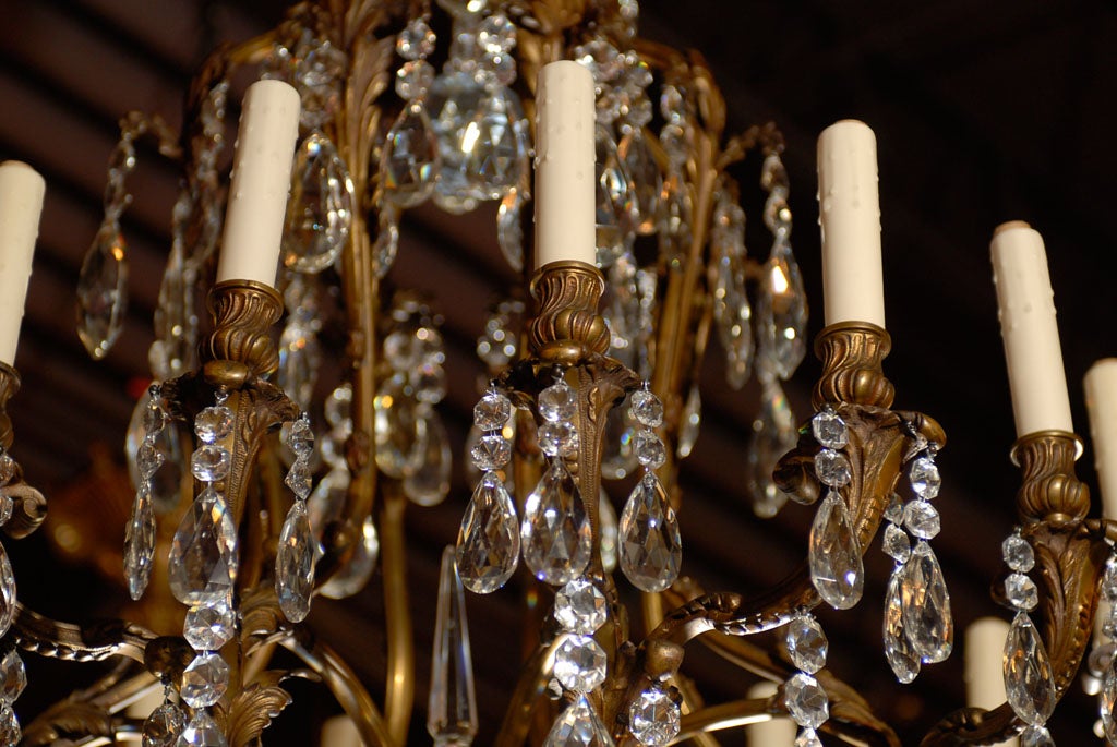 Antique Chandelier. French Cage style chandelier 5