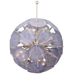 Iridescent Pink Vistosi Sputnik Chandelier