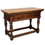 Jacobean-Style Oak Side Table, England, Early 20th Century