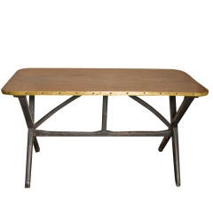 An English Mahogany and Brass Table, Circa 1860 An English Mahogany and Brass Table, Circa 1860