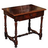 An Italian Baroque Walnut Side Table