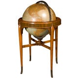 Vintage Art Deco Library Globe On Stand