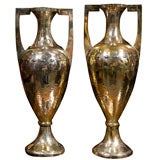 Pr. Arts and Crafts Silverplate Urns