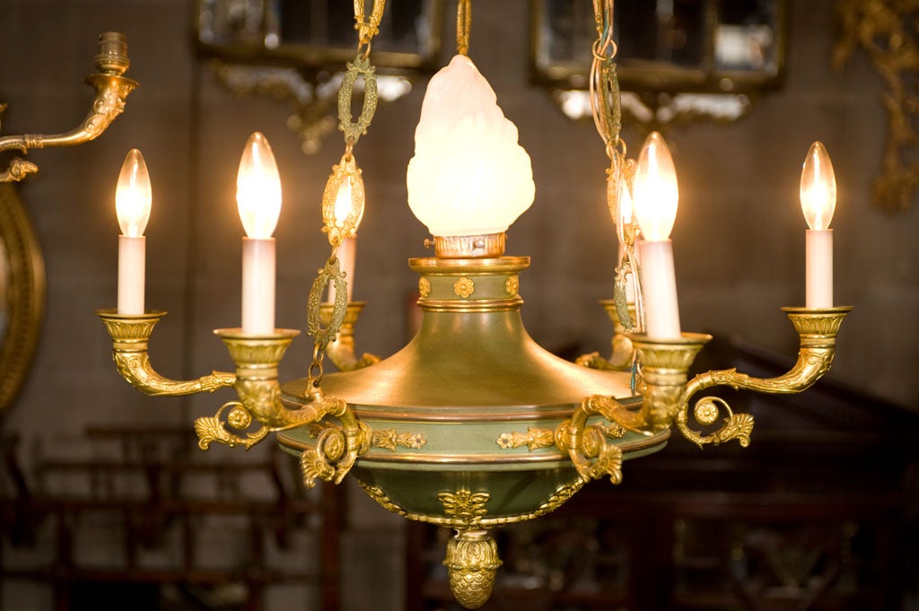 19th Century French Empire Style Chandelier For Sale