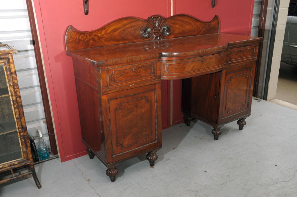 Wm IV Break-Front Pedestal Server of Mahogany (Trotter style)