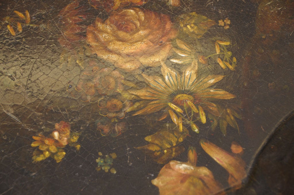 19th Century Tray Table of Japan-Lacquered Papier Mache (Tray on Stand)