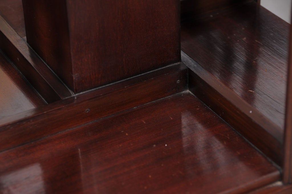 Edwardian-Era Revolving Book Stand of Mahogany (on Casters) 2