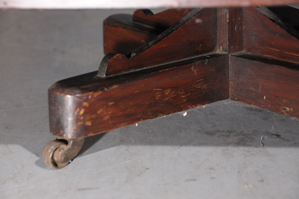 Edwardian-Era Revolving Book Stand of Mahogany (on Casters) 3