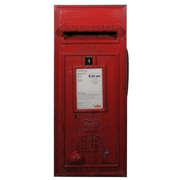 British Royal Mail Post Box of Cast Iron (with Key)