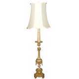 Antique French Carved and Giltwood Lamp