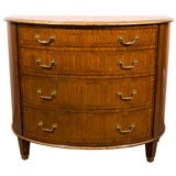Adams Style Satinwood Demi Lune Commode