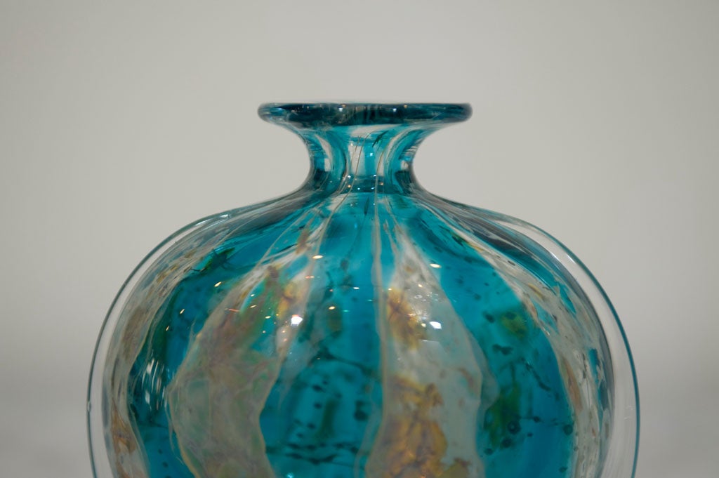 Mid-20th Century Mid Century Art Glass Signed Molino