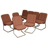 Eight Roche Bobois Cantilever Modern Dining Chairs