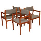 Four Niels Moller Teak Armed Dining Chairs