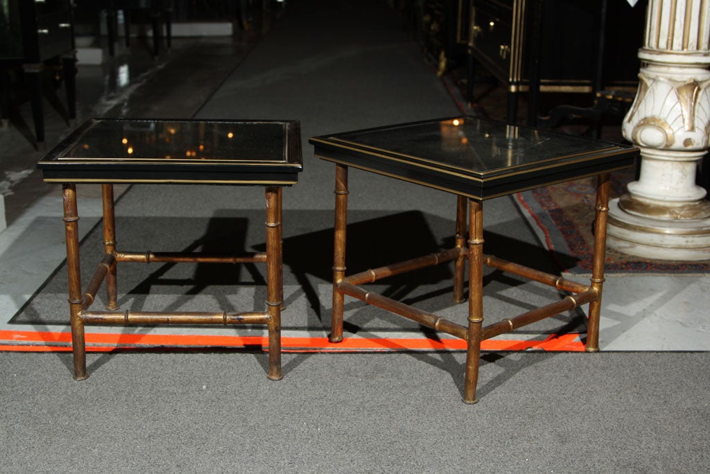 Mirrored Top Side Tables