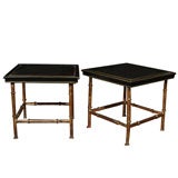 Antique Mirrored Top Side Tables