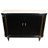 Maison Jansen Marble Top Ebonized Sideboard