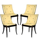 Vintage Set of Four Chairs Stamped Jansen