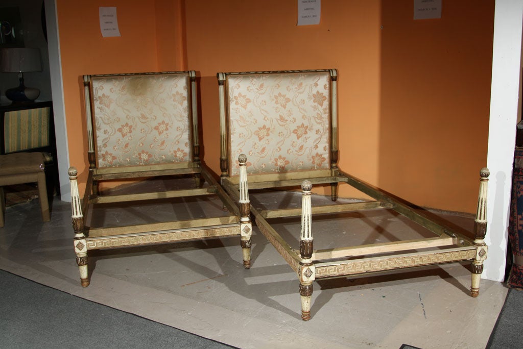 Pair of Bed Frames Stamped Jansen