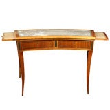 Michel Frank Stamped Leather Top Desk