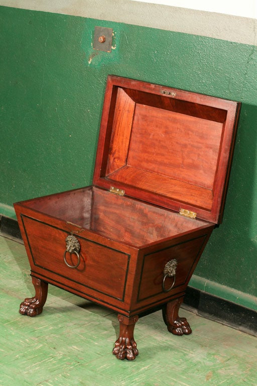 19th Century Regency Mahogany and Ebony Cellarette For Sale