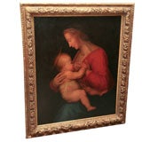 LOMBARD SCHOOL -MADONNA AND CHILD OIL ON CANVAS
