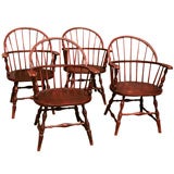 Set of Four Bowback Windsor Armchairs