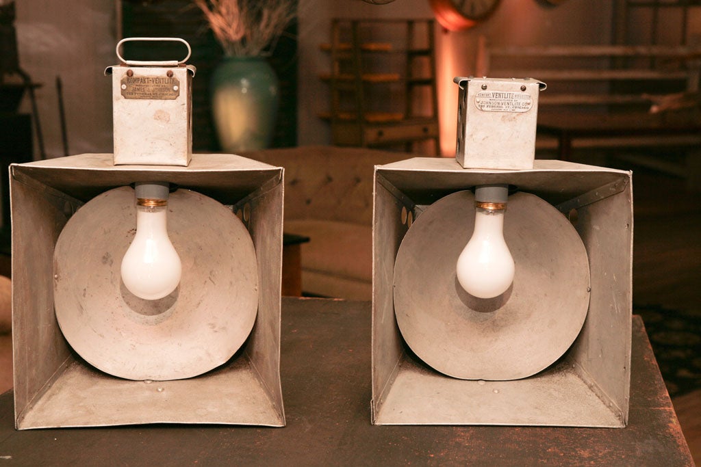 Pair Industrial Sconces