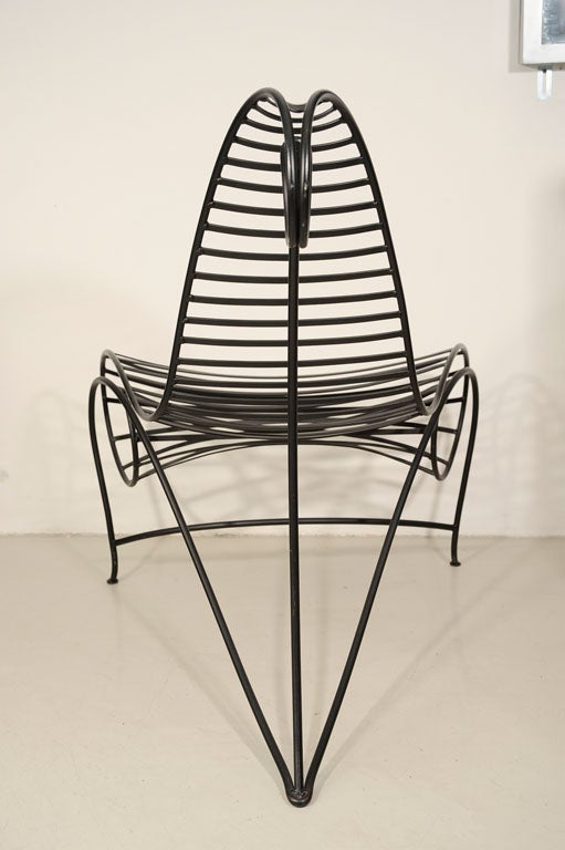 Metal Andre Dubreuil Iron Spine Chair For Sale