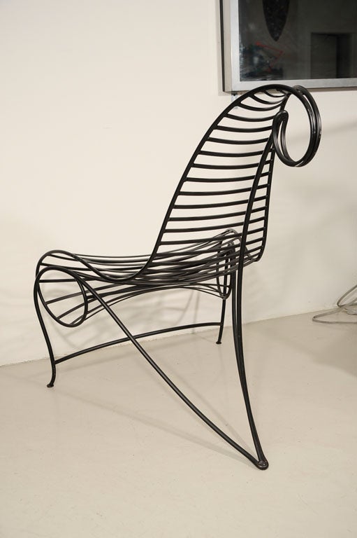 Andre Dubreuil Iron Spine Chair For Sale 1