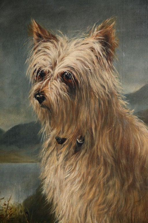 A 19th c. English School Oil Painting of a West Highland Terrier For Sale 1