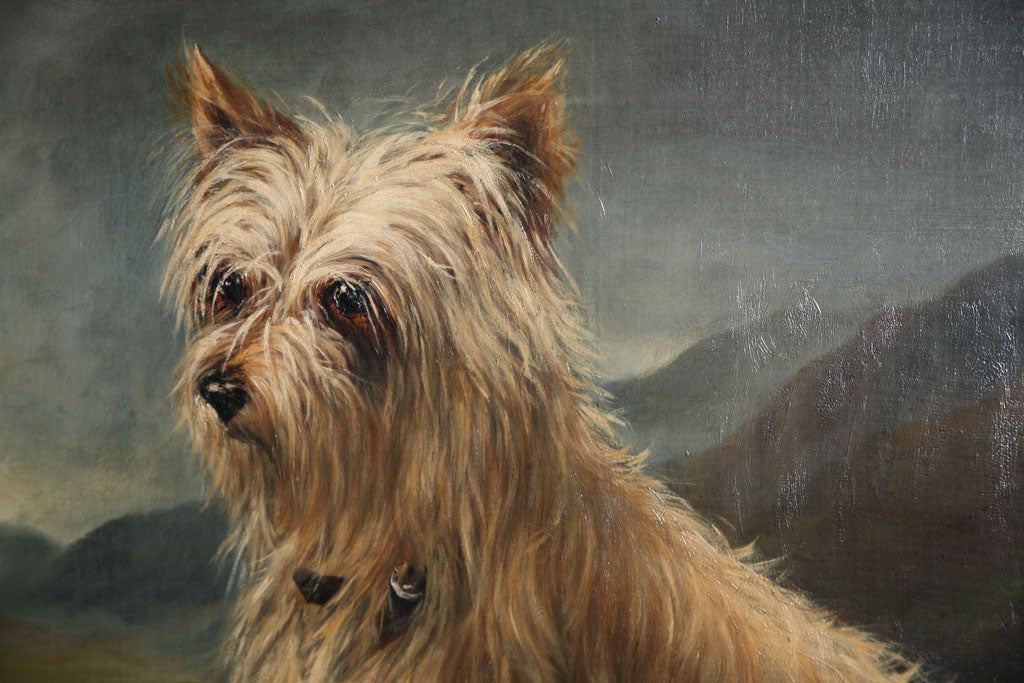 A 19th c. English School Oil Painting of a West Highland Terrier For Sale 6