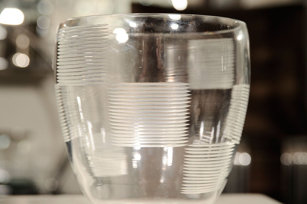 Art Deco Machine Age Vase by Walter Von Nessen for Steuben