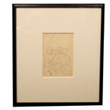 Art Deco Pencil Drawing "La Lecture" by Tamara de Lempica