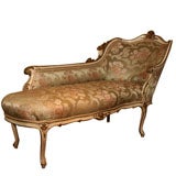 Antique Louis XV Style Chaise Longue, 19th Century
