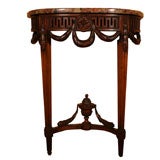 Louis XVI Style Oak and Breche d'Alep Console Table, Late 19th C