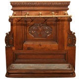 Antique French Oak 
Brass Umbrella Stand, Circa 1890