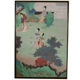 Antique Chinese Wallpaper Panel, 19th Century