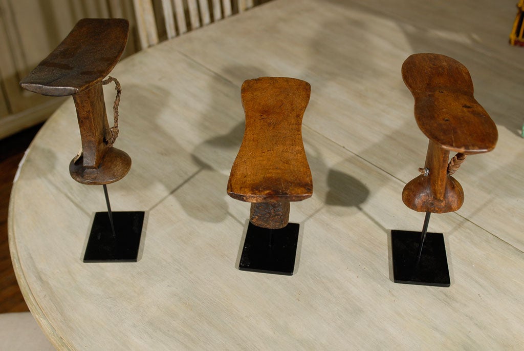 Assortment of African Nomadic Headrests from Tanzania 2