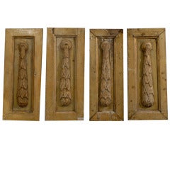 Set Of Four Carved Panels