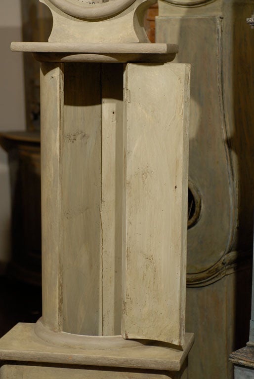 19th Century Swedish Tall Column Shaped Clock For Sale 3