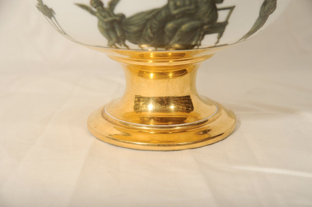 A Sevres White and Gilt Bowl  with Classical Figures